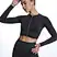 black seamless long sleeve top